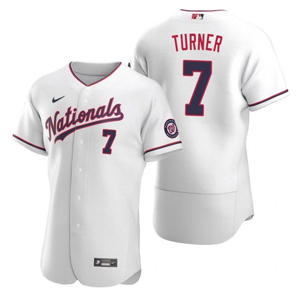 Youth Washington Nationals #7 Trea Turner Nike White Alternate Jersey