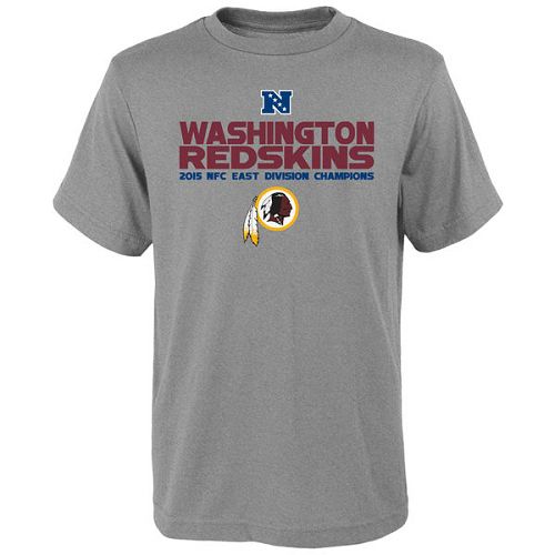 Youth Washington Redskins Heather Gray 2015 NFC East Division Champions Next Level T-Shirt