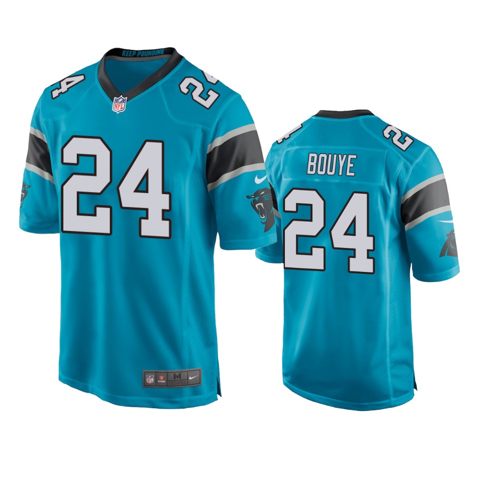 a.j. bouye panthers blue game jersey