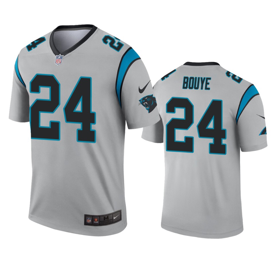 a.j. bouye panthers inverted legend silver jersey
