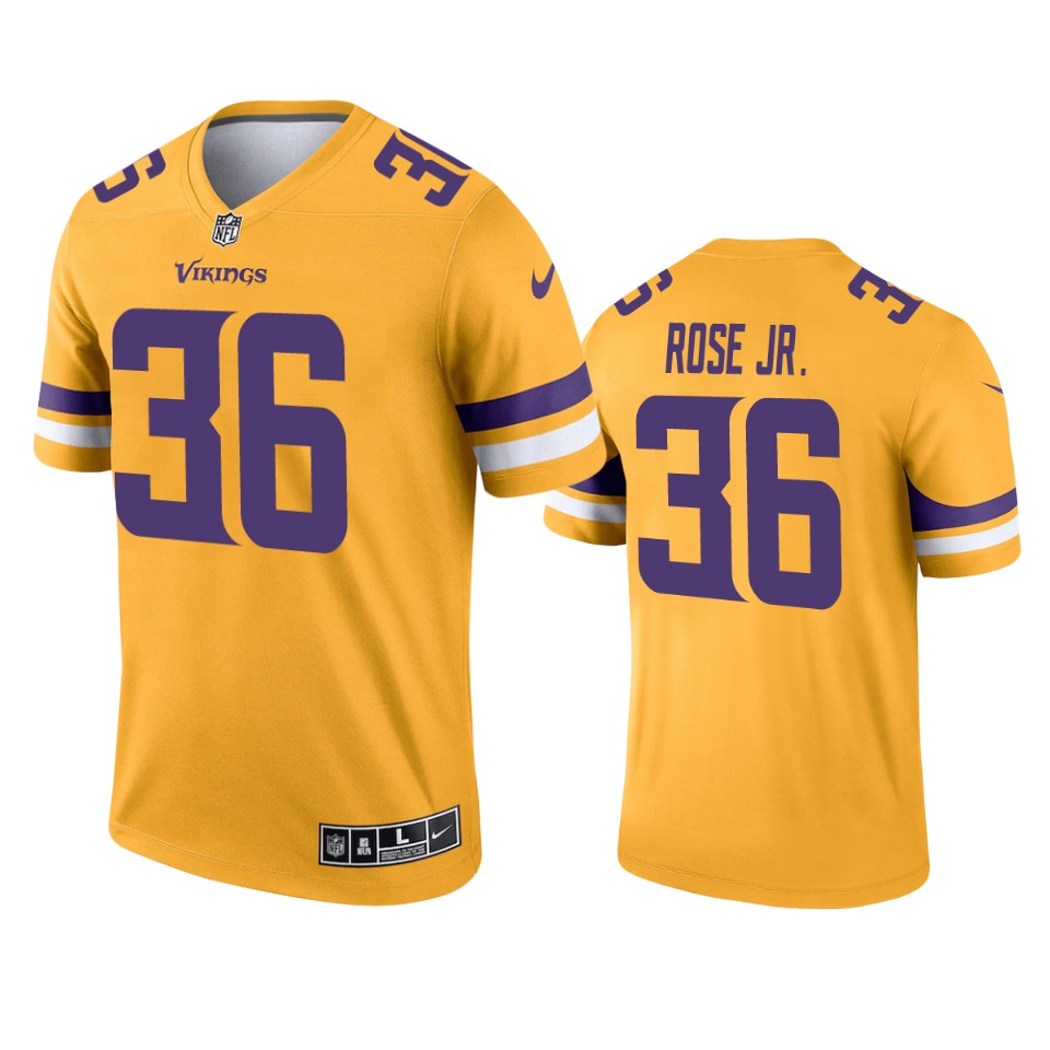 a.j. rose jr. vikings 2021 inverted legend gold jersey
