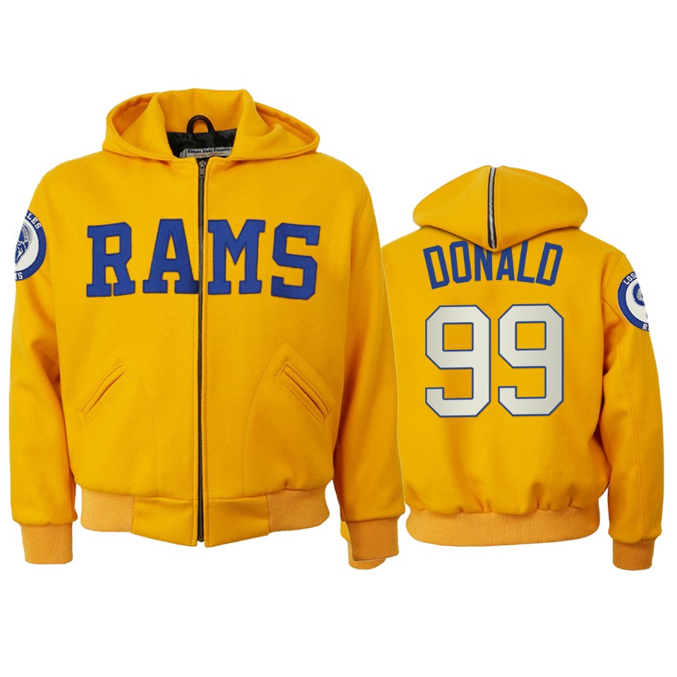 aaron donald rams gold authentic vintage jacket