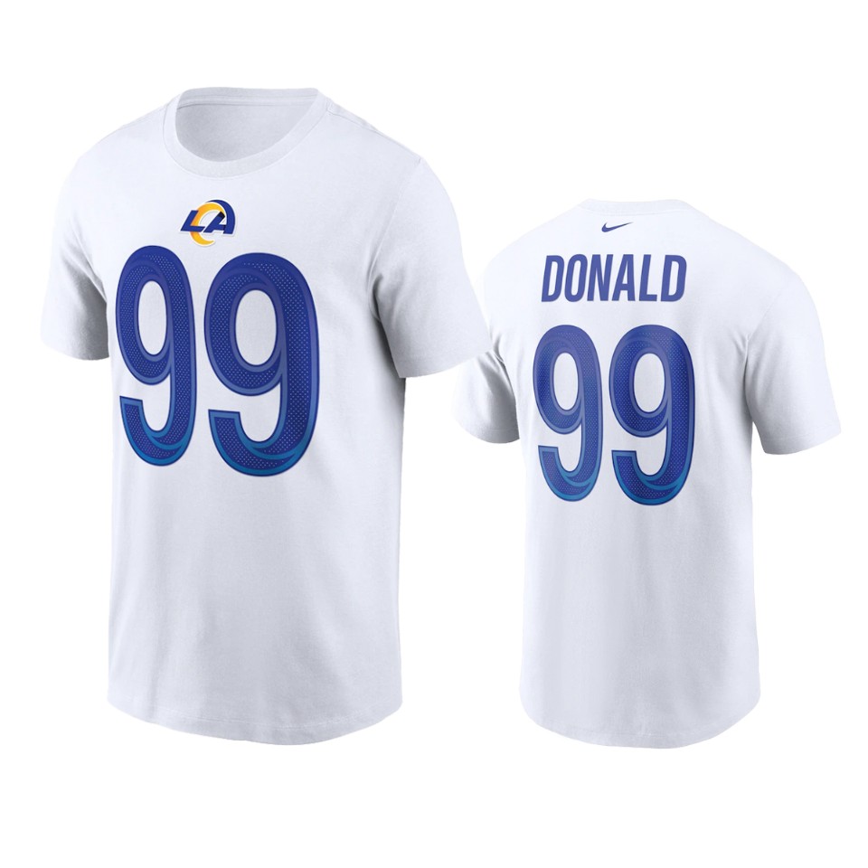 aaron donald rams white t shirt