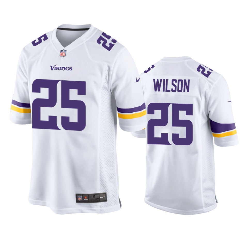 albert wilson vikings white game jersey