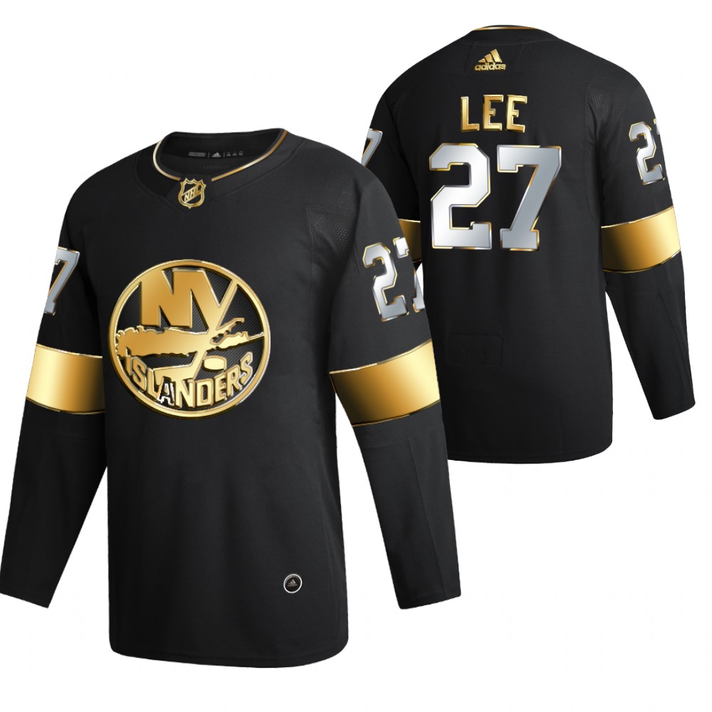 anders lee New York Islanders Black 2021 Golden Edition Jersey Limited Authentic