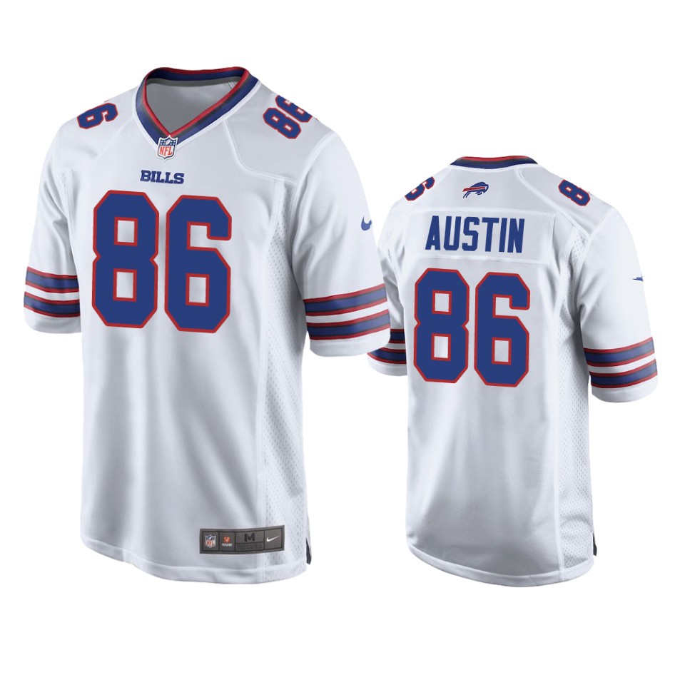 austin bills white game jersey