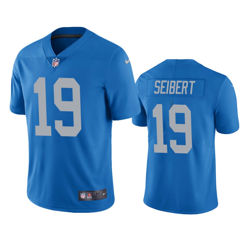 austin seibert lions jersey blue vapor limited