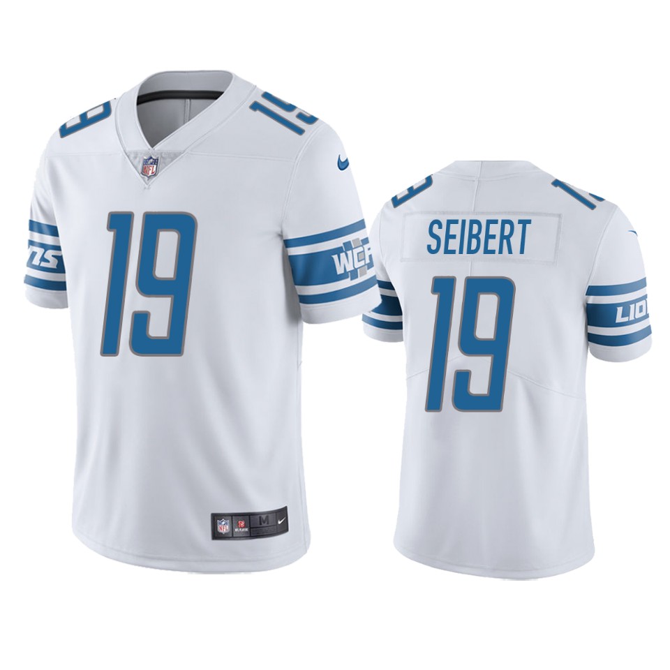 austin seibert lions jersey white vapor limited