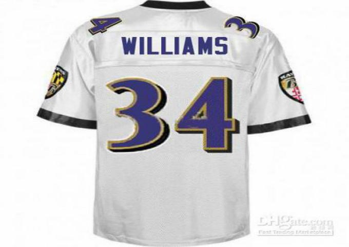 baltimore ravens 34 ricky williams jerseys white