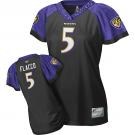 baltimore ravens 5 joe flacco black stitched replithentic womennull field flirt fashion jersey