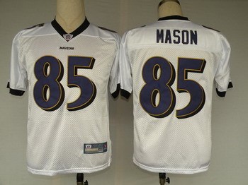 baltimore ravens 85 derrick mason white jerseys