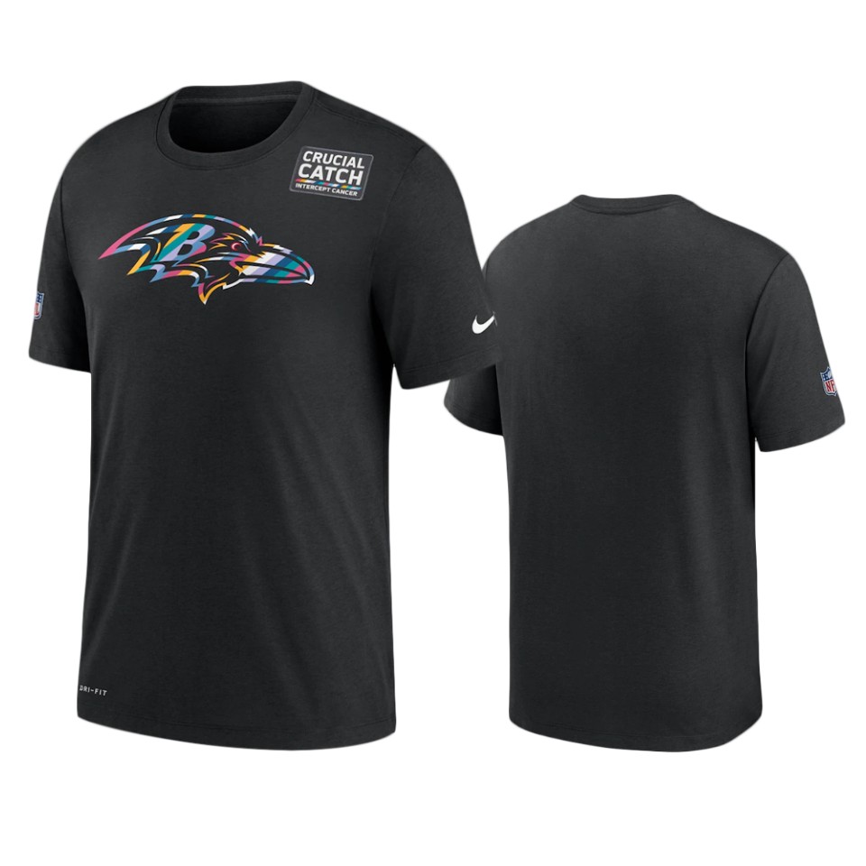 baltimore ravens black crucial catch sideline t shirt