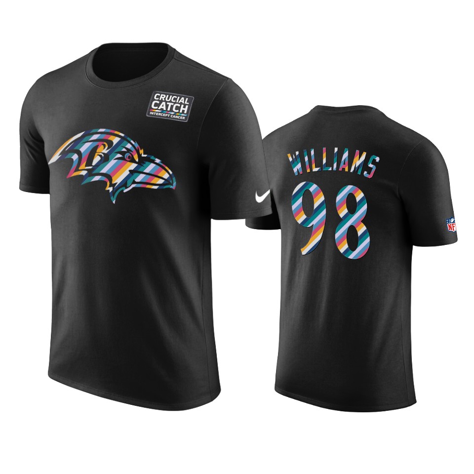 baltimore ravens brandon williams black crucial catch performance t shirt