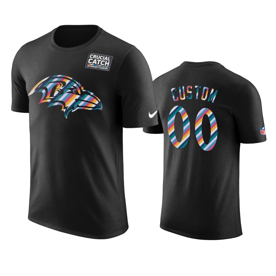 baltimore ravens custom black crucial catch performance t shirt