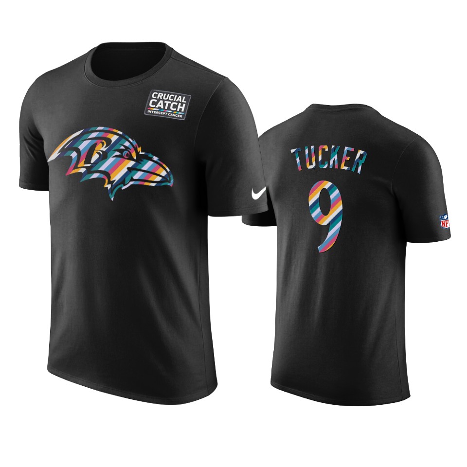 baltimore ravens justin tucker black crucial catch performance t shirt