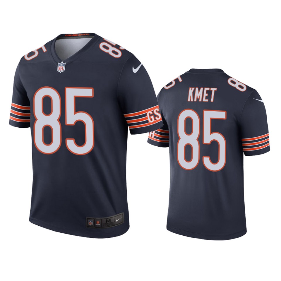bears cole kmet navy legend jersey 1