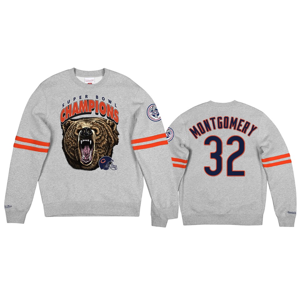 bears david montgomery gray all over champs premium jumper sweatshirt