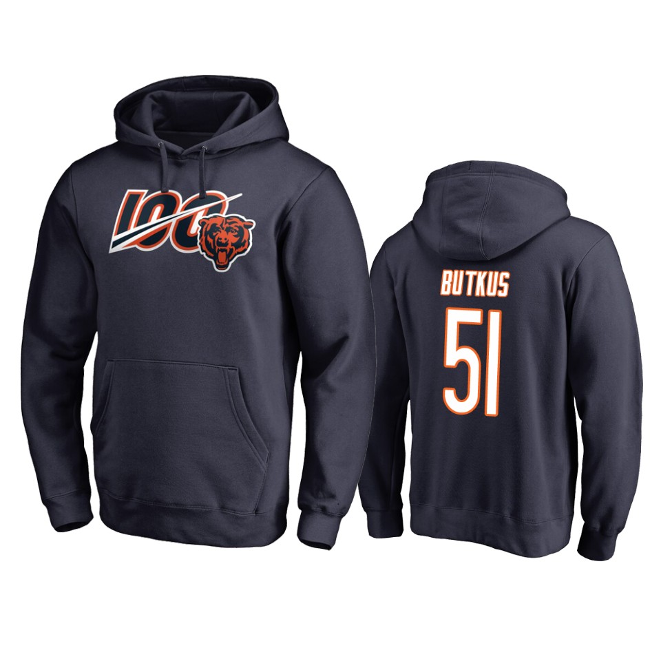 bears dick butkus navy primary ii 100th season hoodie