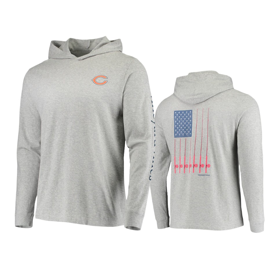 bears heathered gray vineyard vines hoodie long sleeve t shirt