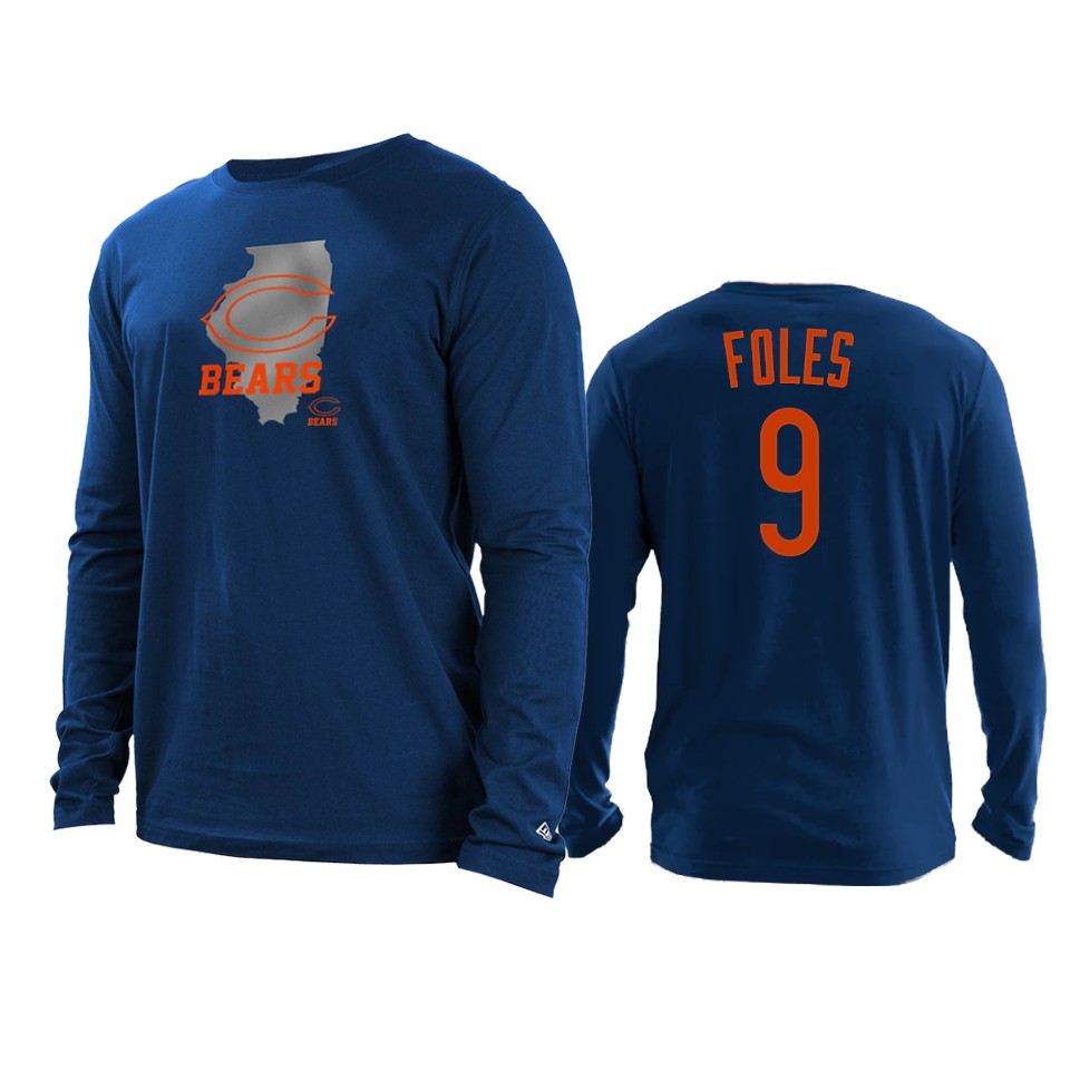 bears nick foles navy state t shirt