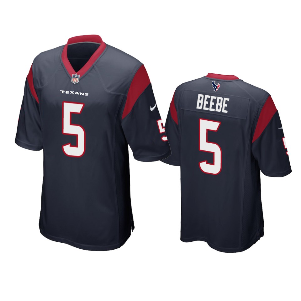 beebe texans navy game jersey
