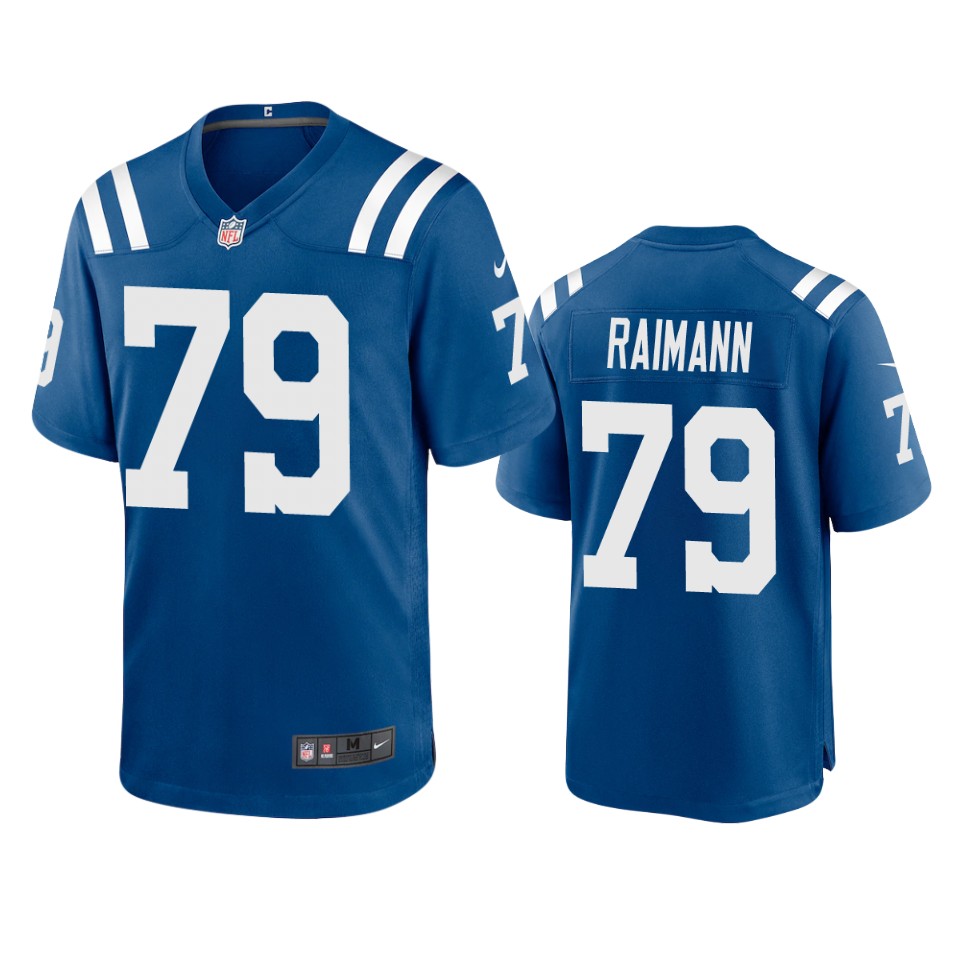 bernhard raimann colts royal game jersey