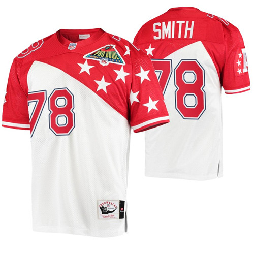 bills bruce smith 1994 pro bowl jersey white red afc
