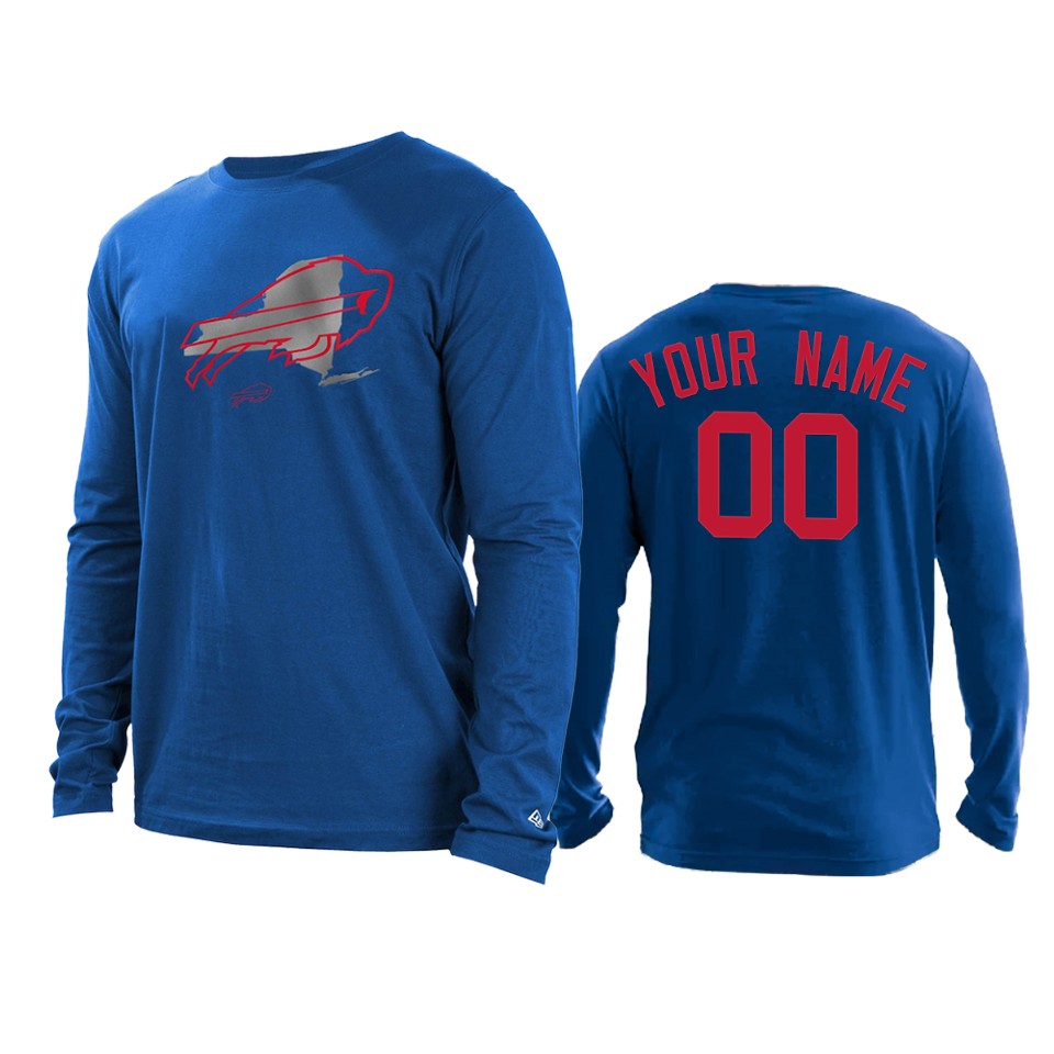 bills custom blue state long sleeve t shirt