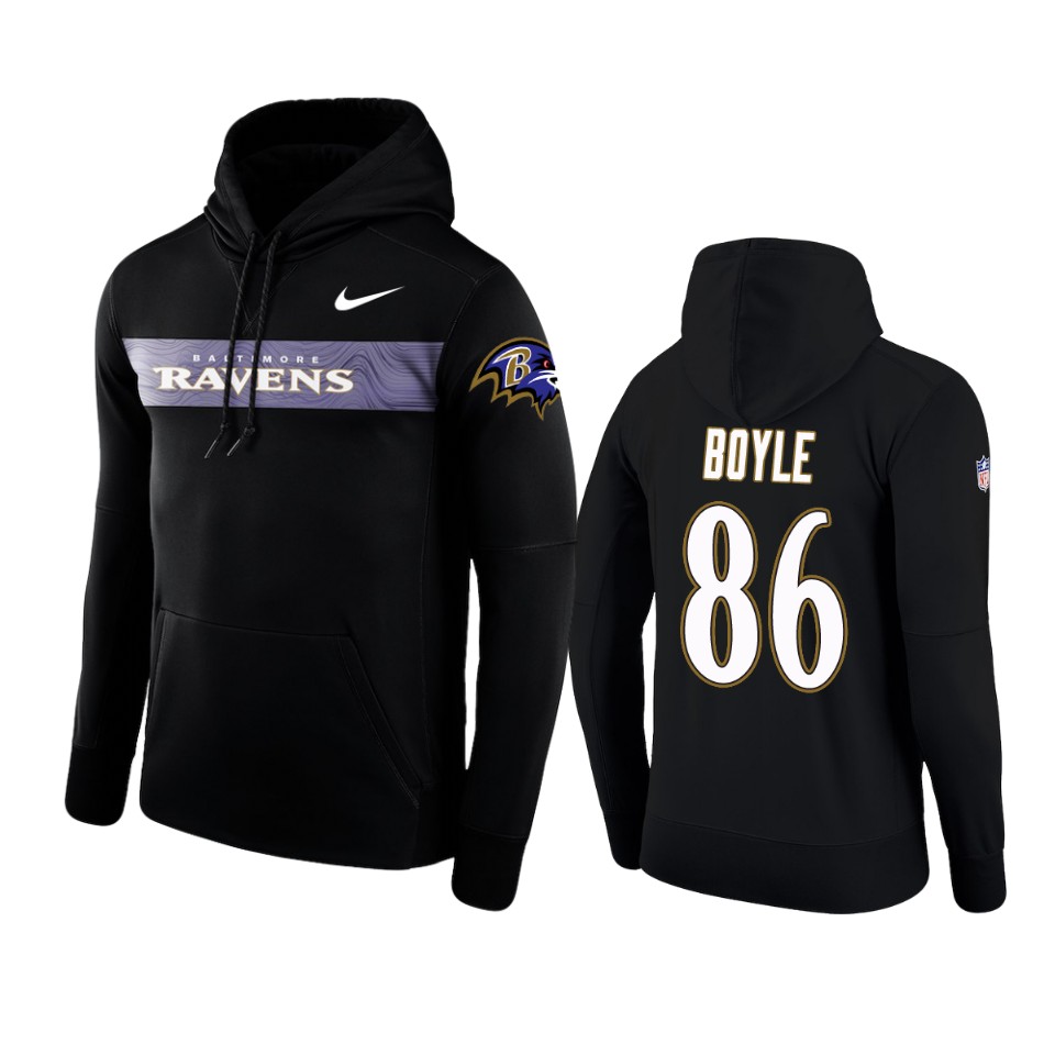 black nick boyle sideline team hoodie
