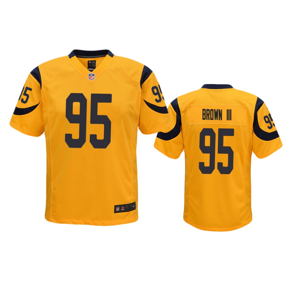 bobby brown iii rams gold color rush game jersey
