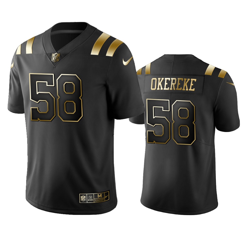 bobby okereke colts black golden limited jersey