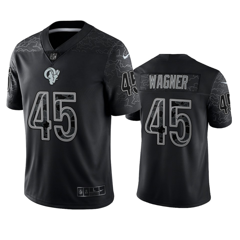 bobby wagner rams black reflective limited jersey