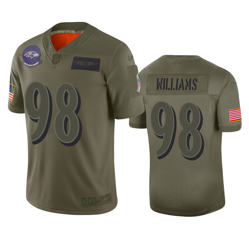 brandon williams ravens camo 2019 salute to service limited jersey