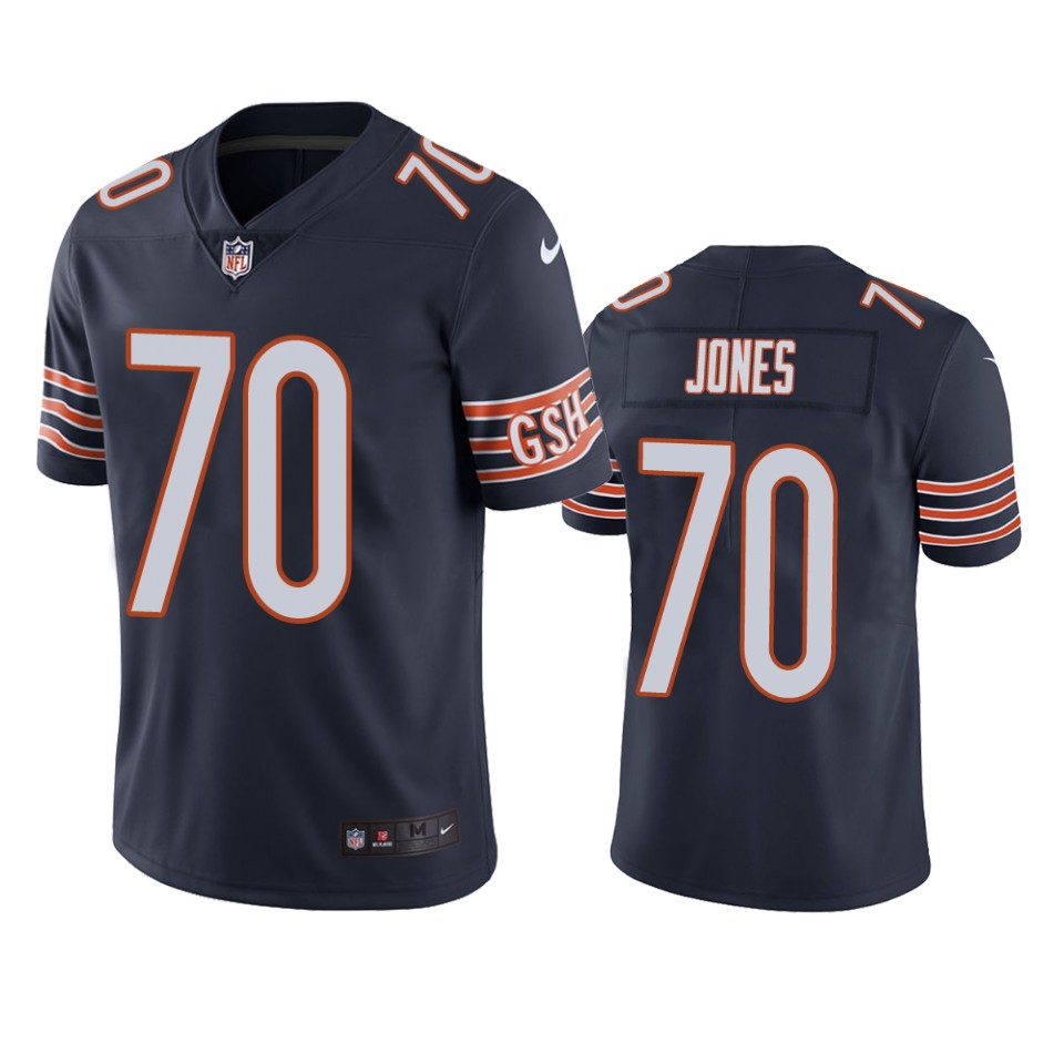 braxton jones bears vapor limited navy jersey