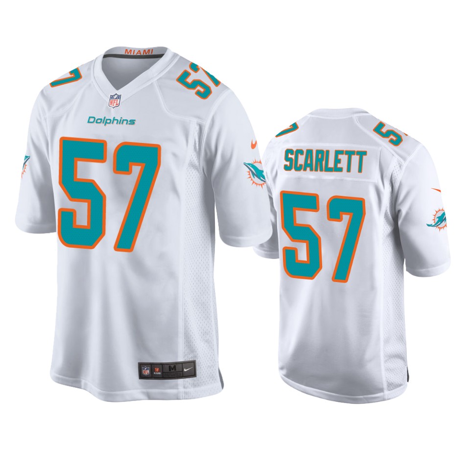 brennan scarlett dolphins white game jersey