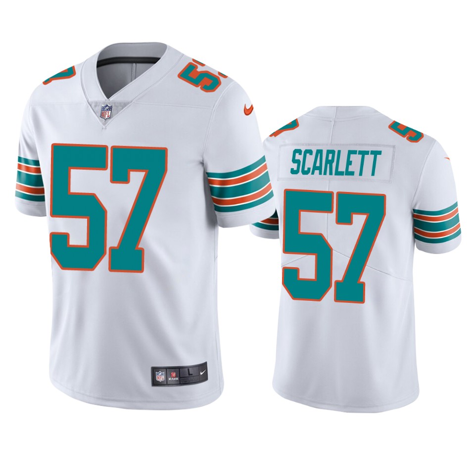 brennan scarlett dolphins white vapor jersey 0a