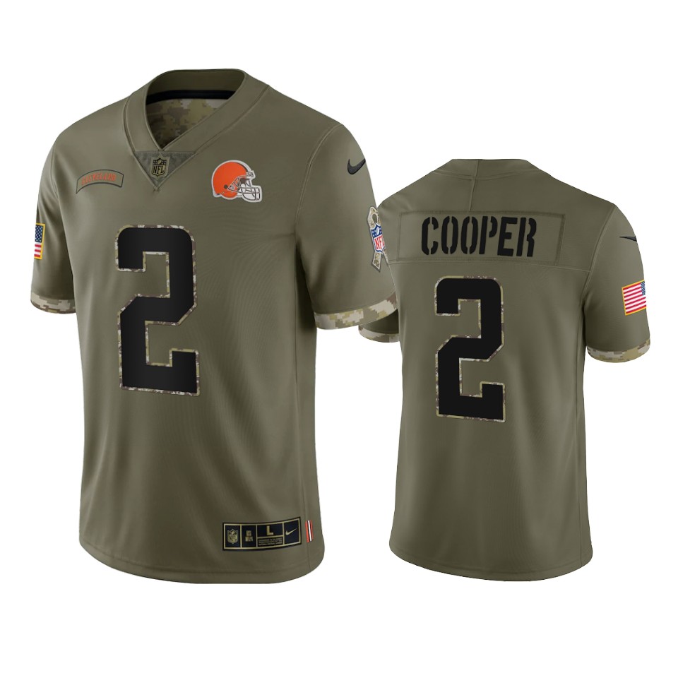 browns amari cooper olive limited 2022 salute to service jersey