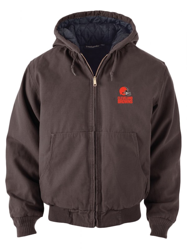 browns brown dakota hoodie full zip jacket