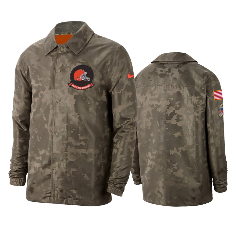 browns camo 2019 salute to service sideline jacket