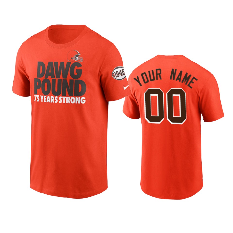 browns custom orange 1946 collection t shirt