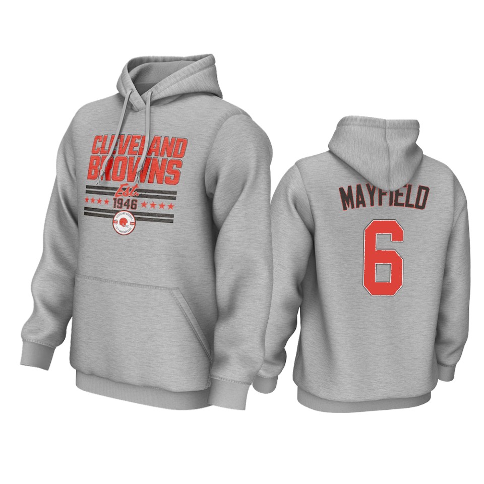 browns gray 75th anniversary pullover hoodie 1a