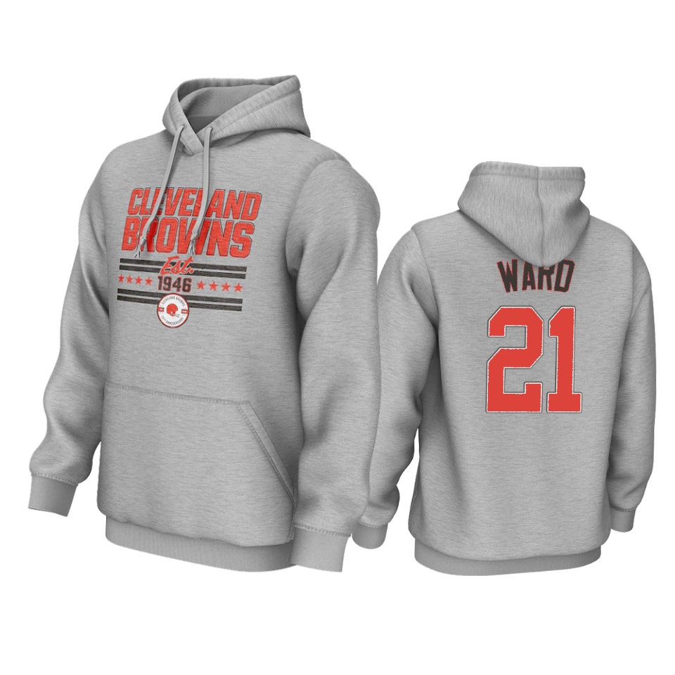 browns gray 75th anniversary pullover hoodie 7a