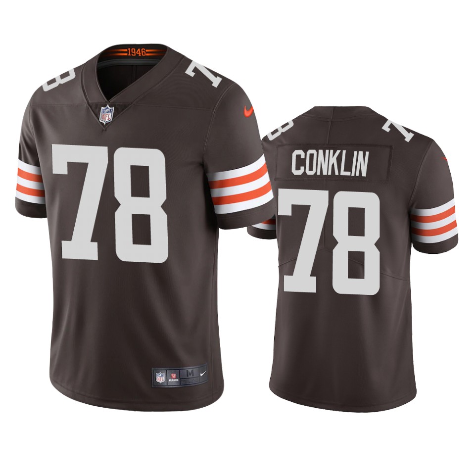 browns jack conklin brown vapor jersey