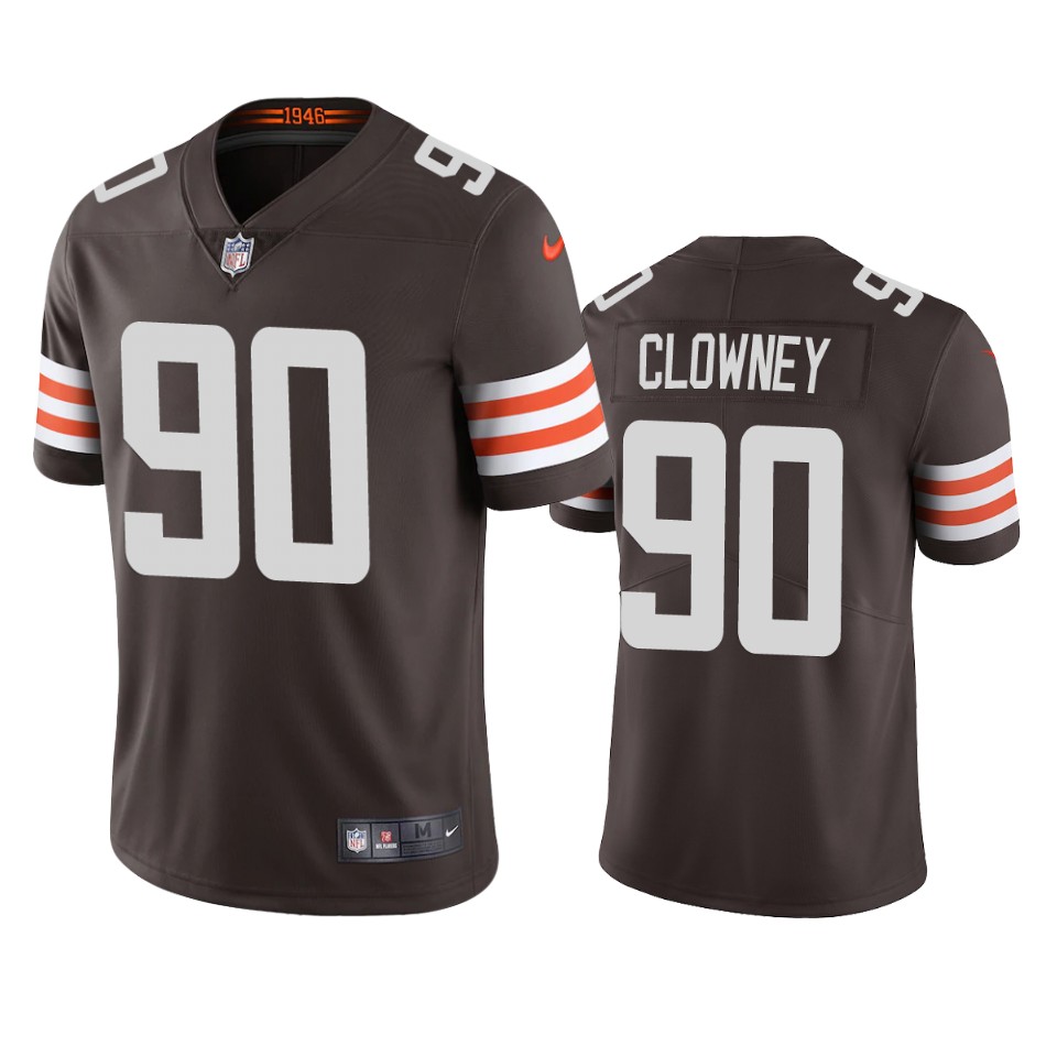 browns jadeveon clowney brown vapor jersey
