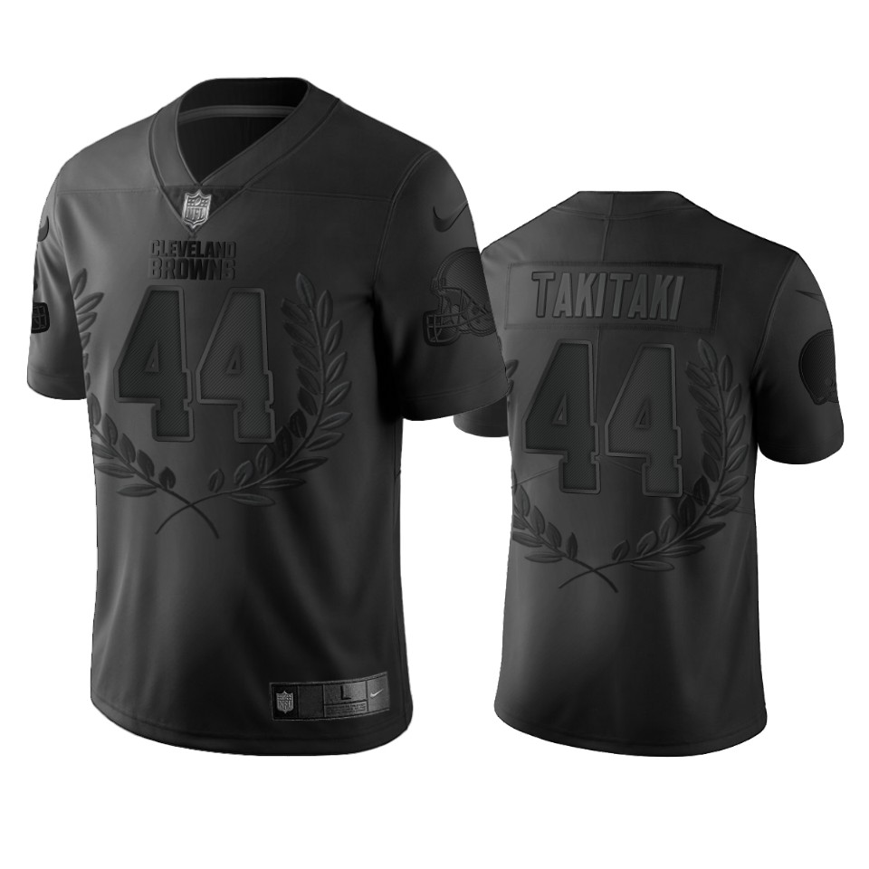 browns sione takitaki black limited jersey