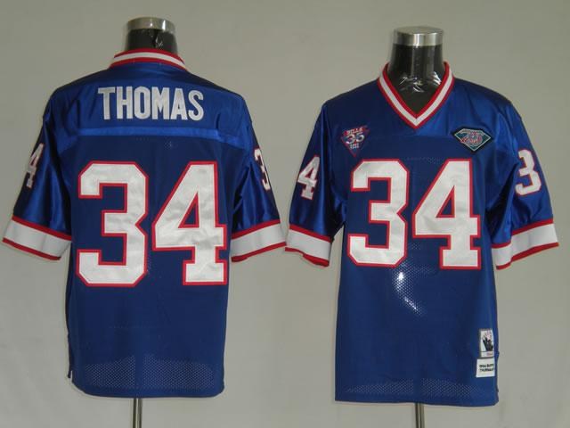 buffalo bills 34 thurman thomas blue throwback jerseys-1