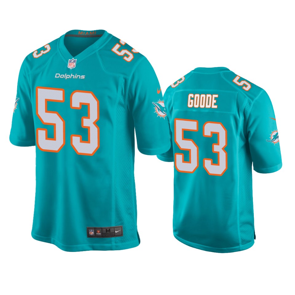 cameron goode dolphins game aqua jersey