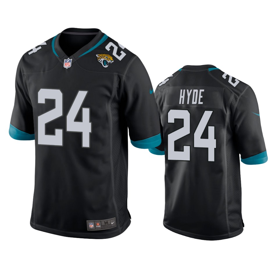 carlos hyde jaguars black game jersey