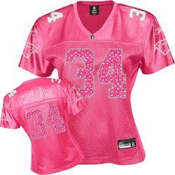 carolina panthers #34 williams pink 2010 style women jerseys