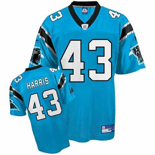 carolina panthers #43 chris harris blue jersey